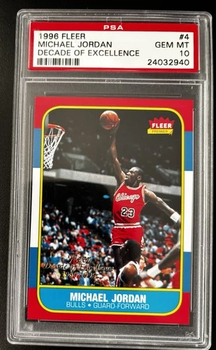 1996 Fleer Michael Jordan Decade of Excellence #4 PSA 10 Gem Mint