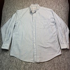 Vintage Sears Roebuck Mens 17.5 34/35 Button Down Single Needle Tailoring