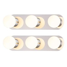 Set of 2 Chrome LED Bathroom