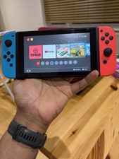 Nintendo Switch Console Neon Blue & Red Joy-Con | Fully Working | Tested