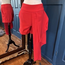 New York And Company Size 0 Red Asymmetrical Tailored Shorts-Extremely Unique