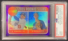 2018 Heritage Chrome PURPLE REF WALKER BUHLER (RC) ROOKIE #266 PSA 9 RED SOX