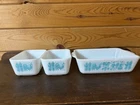 blue and white pyrex refrigerator dishes
