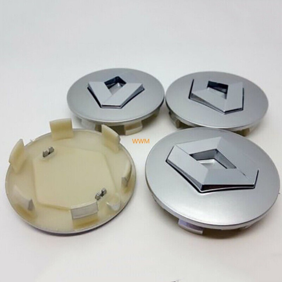 4 Nabendeckel Für Renault Megane 1 (Typ BA, 1997–2003) – 60 Mm, Schwarz, Aus ABS Mit Stahlring, Staub- & Wasserdicht