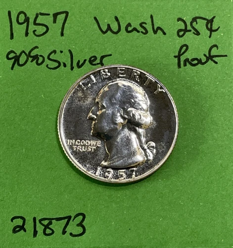 1957 Washington Quarter 25c Proof 90% Silver
