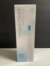 SmileActives Vibrite BLUE Advanced Sonic Blue LED Light Whitening Toothbrush NIB