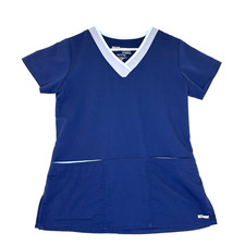 Greys Anatomy Womens Barco Scrub Top Blue S Medical Nurse Healthcare RN