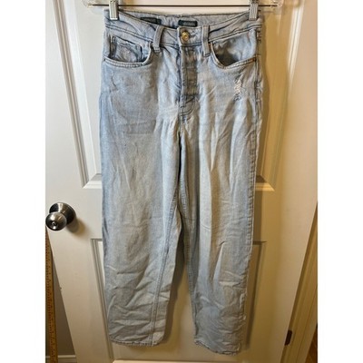 Wild Fable Womens Straight Leg Jeans Super High Rise Light Wash Size 2