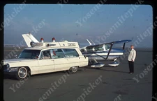SL96 Original Slide 1960's Airport Central Ambulance Cadillac 450a