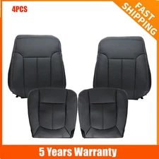 Driver & Passenger Side Leather AC Seat Cover Black For 2011-2016 Ford F250 F350