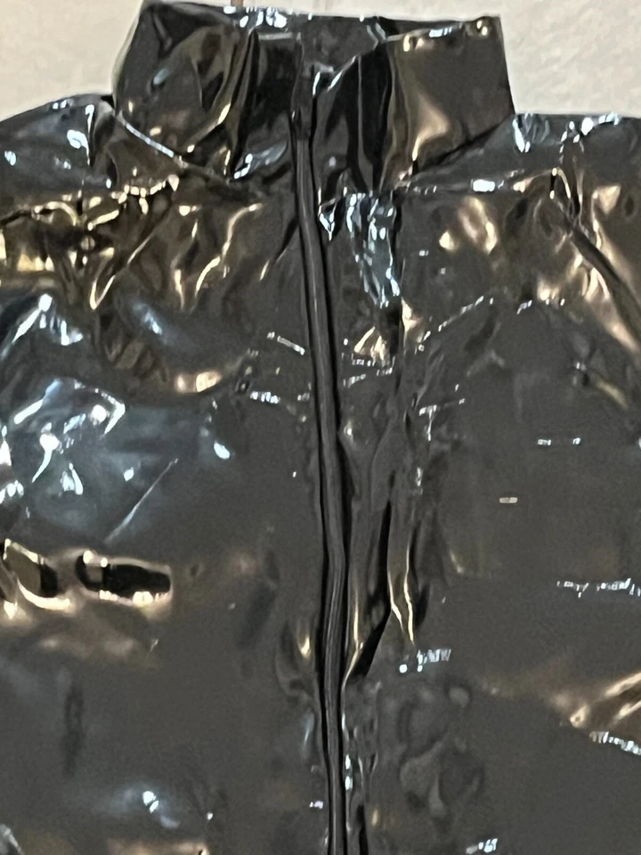 Macacão Catsuit Feminino XL Vinil Role Play Fantasia Couro Corpo Inteiro - Imagem 4 de 4