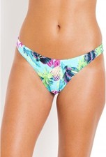 NEW PILYQ Paradise Reversible Basic Full Swim Bikini Bottom Floral L Large