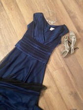 David’s Bridal Navy Blue Holiday Evening Gown