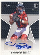 CHRISTOPHER BERNAL 2020 Leaf Perfect Game PG Black AUTO /50 TEXAS ST
