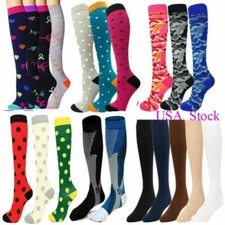 Compression Socks Stockings Womens Mens Knee High Medical 20-30 S/M-L/XL