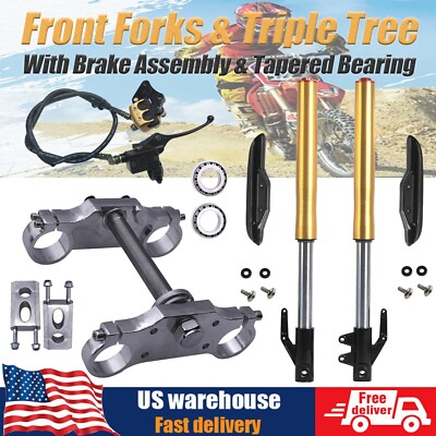 630mm 25'' Front Forks & Triple Tree For Dirt Bike 110cc CRF50 MX500 650 Apollo