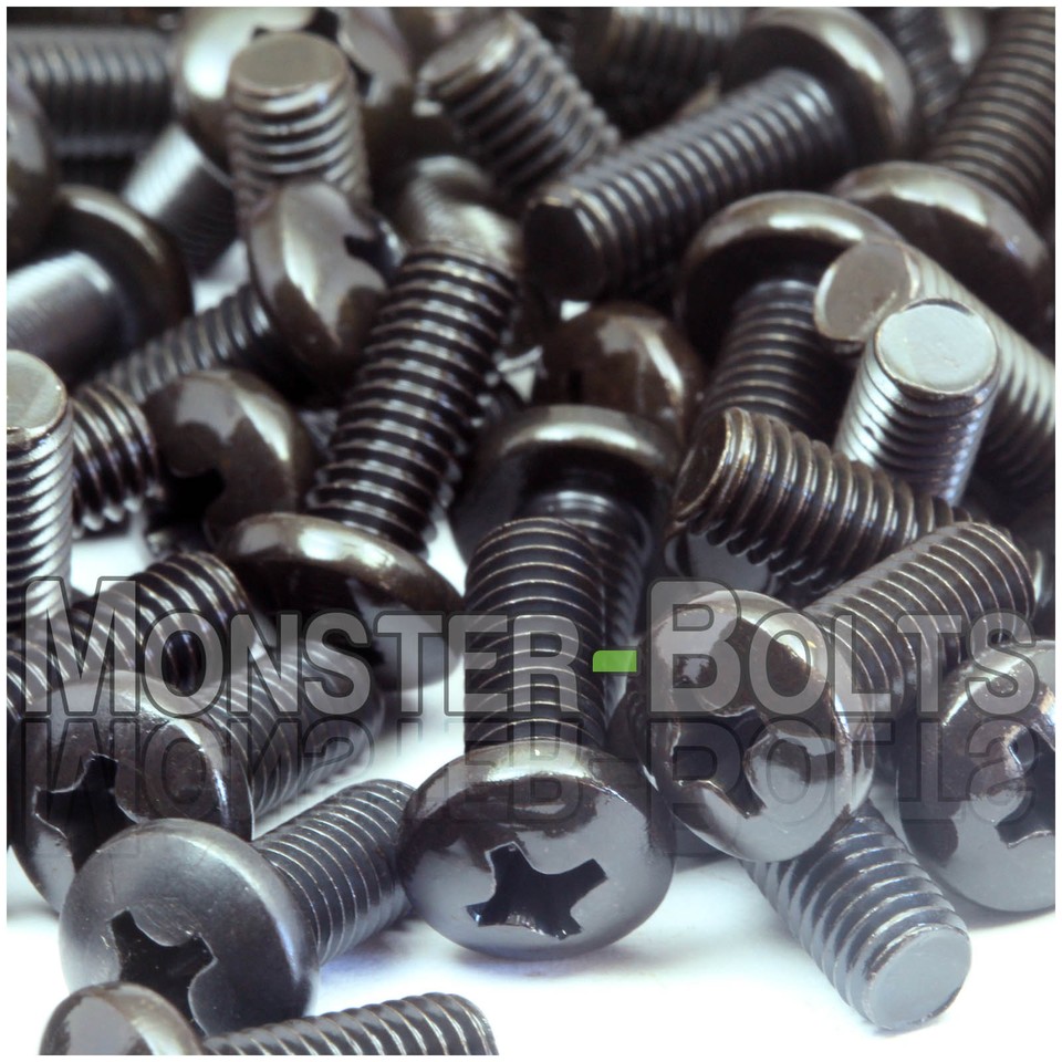 Small Parts Steel Pan Head Machine Screw, Black Oxide Finish, #10-32 Thread Size, 1/2 Inch Length, Phillips Drive, Fully Threaded (Pack Of 100)