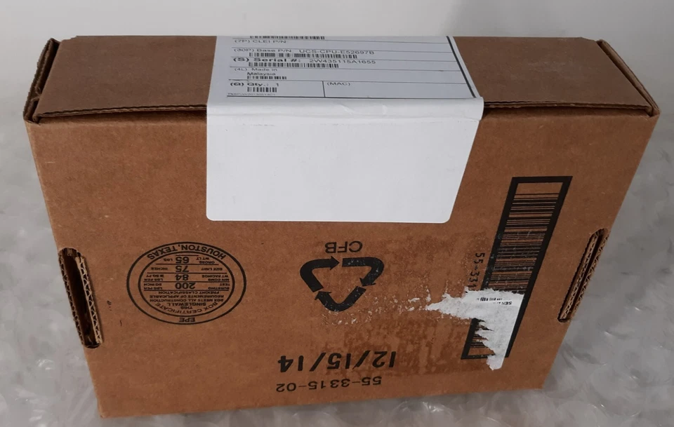 Cisco UCS-CPU-E52697B 2.70GHz E5-2697 V2 130W 12C/30MB DDR3 1866MHz NEW *SEALED* - Image 3 of 3