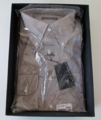 Fabio Inghirami Herren Hemd Made In Italy, Button Down, Baumwolle grau, Gr.41/16 99 