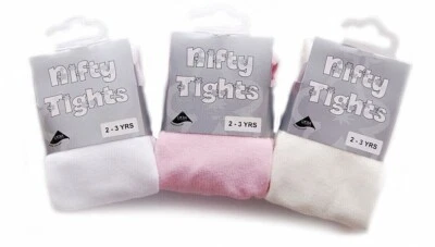 Tights Cotton Rich Soft Girls & Baby Nifty Premium 0-3yrs Assorted Colours
