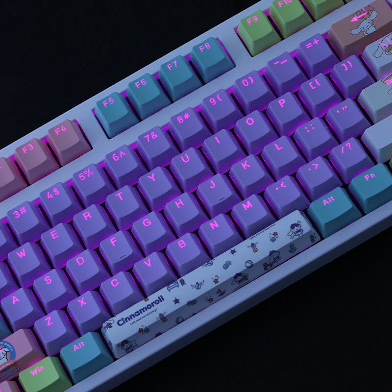 Cute Cinnamoroll baby Theme PBT Translucent Keycaps 108 OEM Height for Mechanica - Image 4 of 4