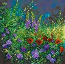Mini Bead embroidery kit Wild Field DIY Embroidery Kit beadwork pattern