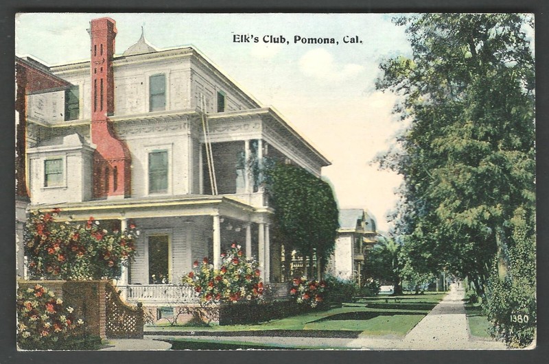 POMONA CALIFORNIA Elk’s Club 1919 Western Pub. & Novelty Divided Back Postcard