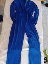 Ladies Jumpsuit Unbranded Size See Pics Long Sleeves Blue 26421