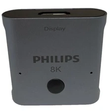 Philips 8K HDMI 2-Port Switch Ultra HD 48Gbps HDR Adapter- Silver OPEN BOX