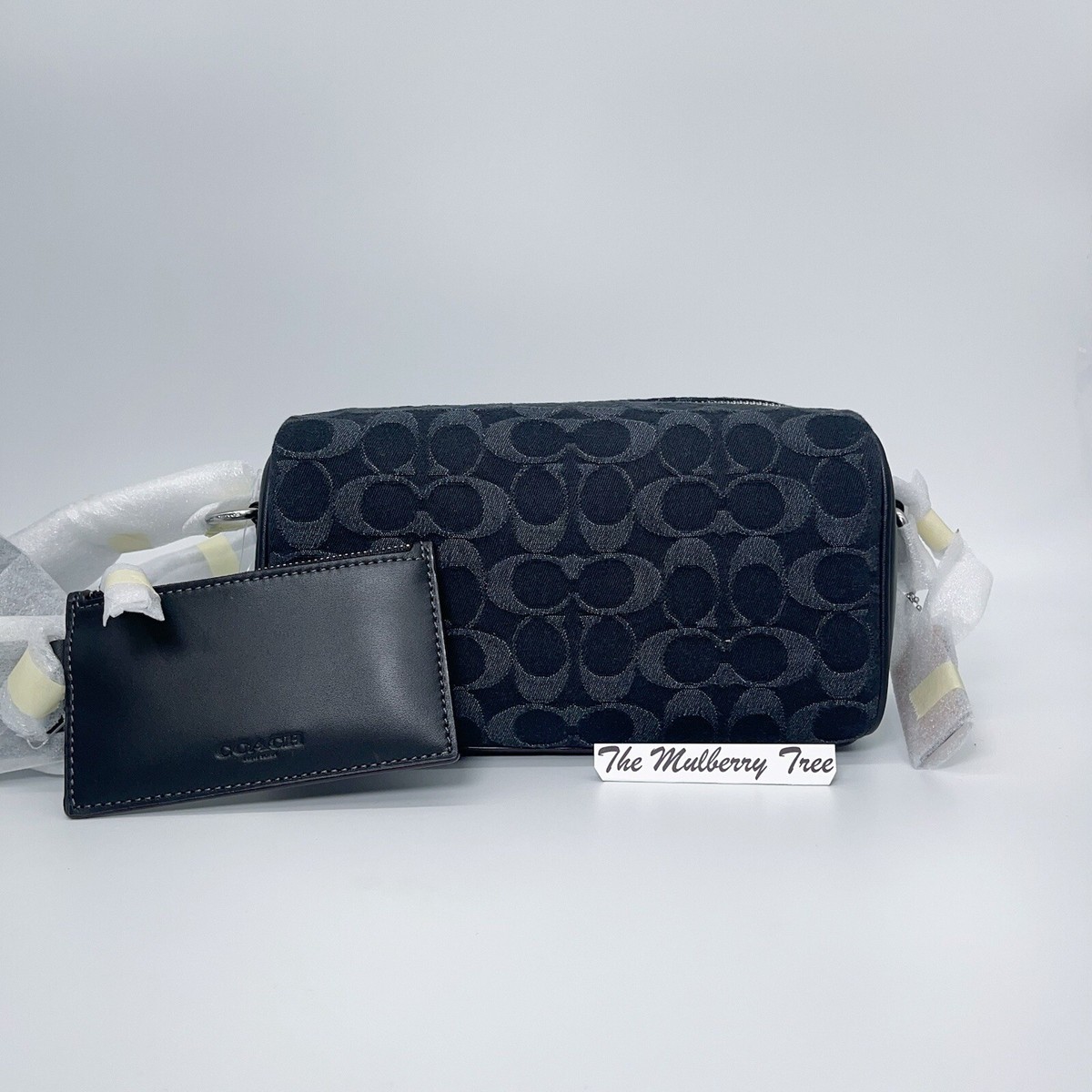 Coach CO945 Axel 3 in 1 Crossbody In Signature Denim Black leather