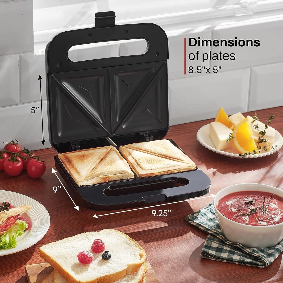 Stainless Steel Sandwich Panini Maker Grilled Cheese Machine Tuna