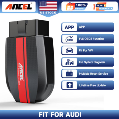 ANCEL BD500 OBD2 Bluetooth Scanner All System Battery Check EPB Oil Fit For VAG