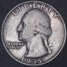 1935 S Washington Quarter EF / #A