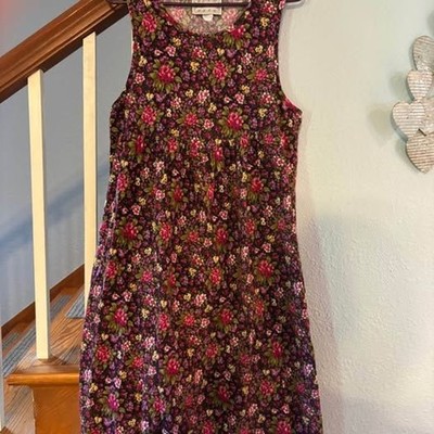 Zoomers vintage midi floral dress cottagecore romantic small cotton flannel