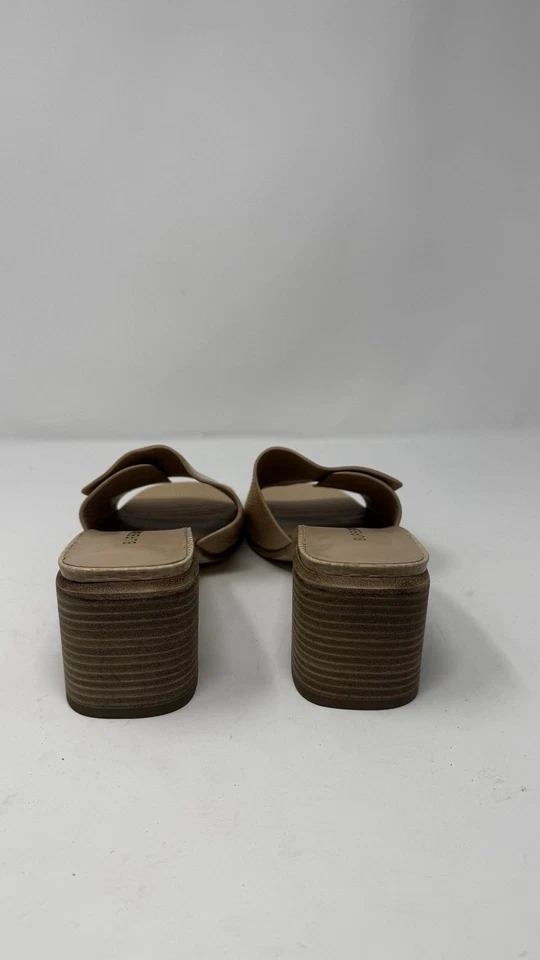 Burberry Winnie Monogram Motif Embossed Leather Heeled Mules Women’s Size 9.5 - Image 4 of 4