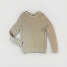 Girl's Old Navy Cream Waffle Knit Long Sleeve Sweater Size M 8 100 Cotton