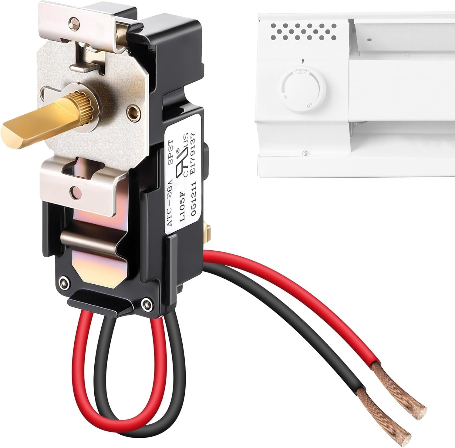 Compatible With Cadet, Electric Baseboard Heater Thermostat,