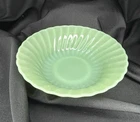 Anchor Hocking Fire King Jadeite Swirl Shell Vegetable Serving Bowl 8.5" Vintage