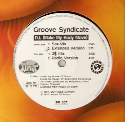 Groove Syndicate - D.J. (Make My Body Move 12'' Vinyl Electronic Euro House 42353