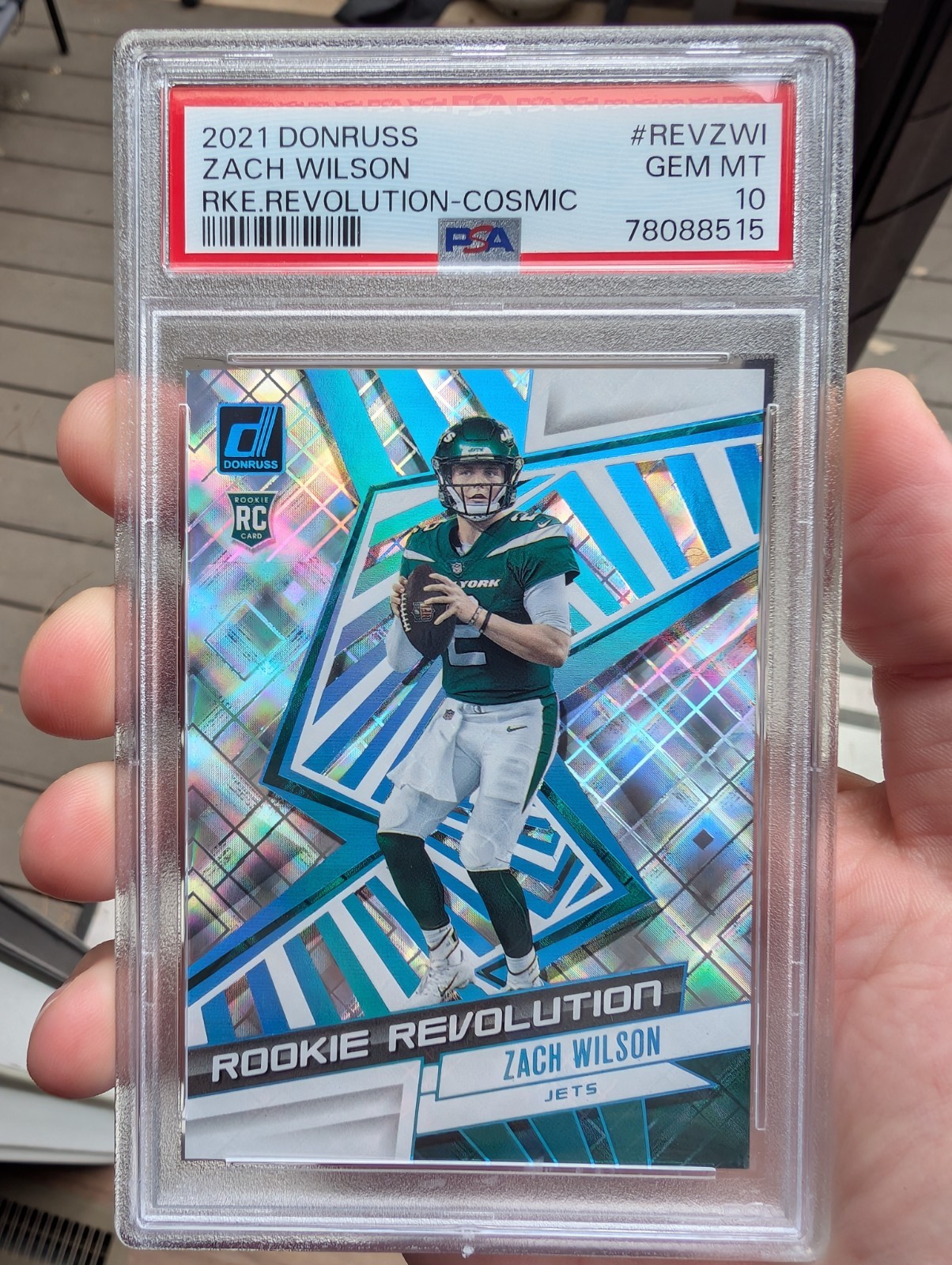 Zach Wilson Panini Donruss Rookie Revolution #REVZWI Cosmic