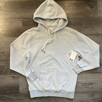 FEAT Hoodie Unisex Medium Pacific Mist Blanket Blend Pullover Blue NWT