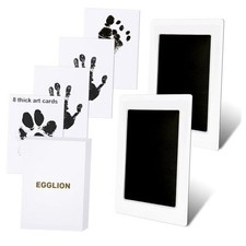 Inkless Baby Hand and Footprint Kit with Mess-Free Ink Pad   2-Pack Jet Black