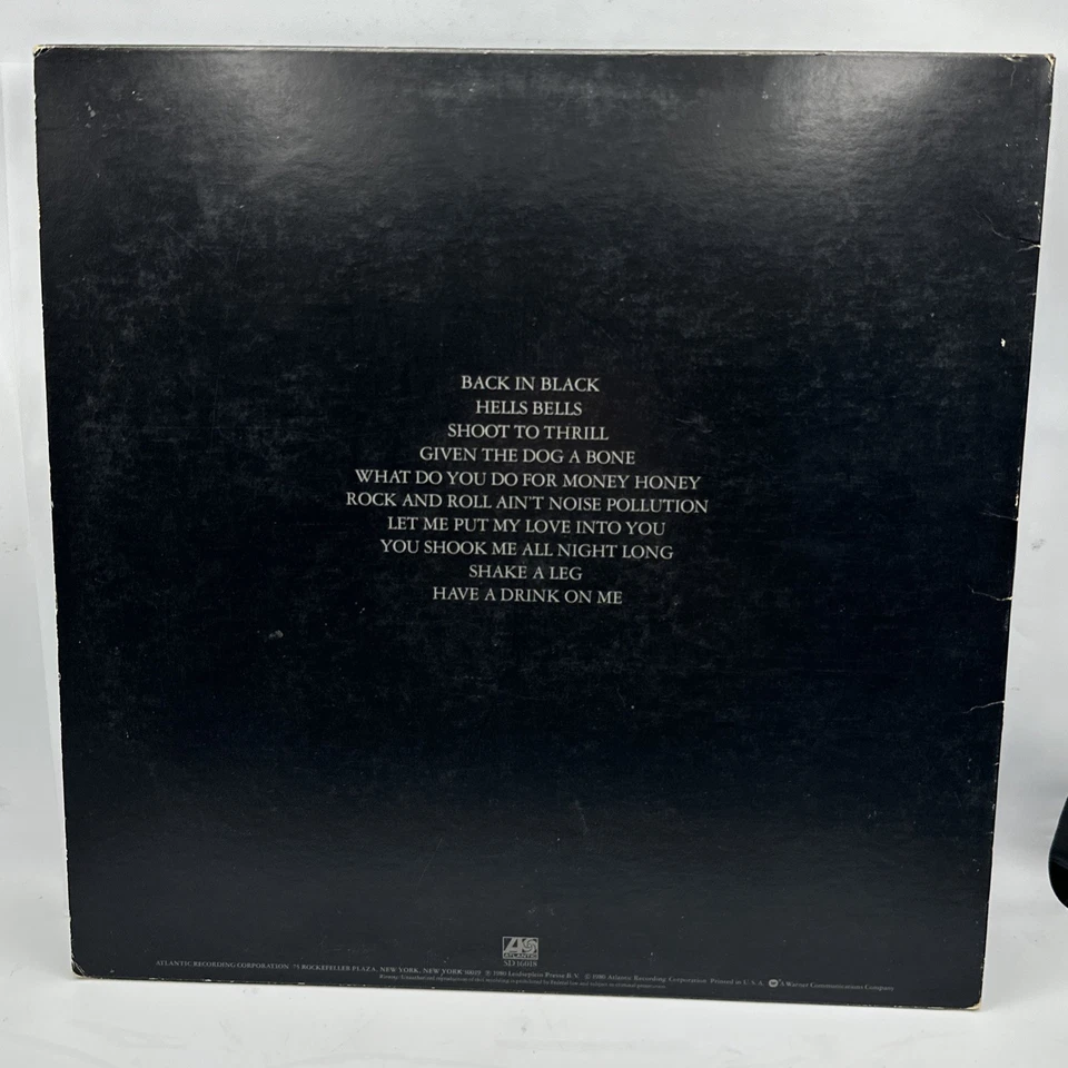 AC/DC - Back In Black - 1980 US 1st Press Album 'RL' (VG++) Ultrasoninc Clean - Image 2 of 3