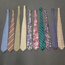 Lot Of 10 Men's Neckties Ties - Bergamo, Bruno Piattelli, Barrington, & More