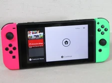 Nintendo Switch Video Game Console Only HAC-001(-01) Pink/Green - Free Shipping