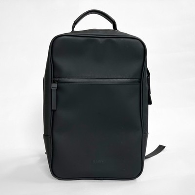 RAINS   Book Daypack Large Black SKU 13680 WATERPROOF PU Fabric Fits 16'' Laptop