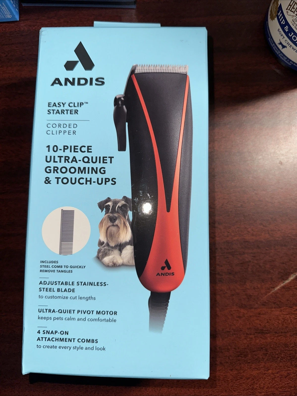 Andis Dog Grooming Clipper Set Grooming & Touch Up-New /Sealed! 10-Pieces-Quiet!
