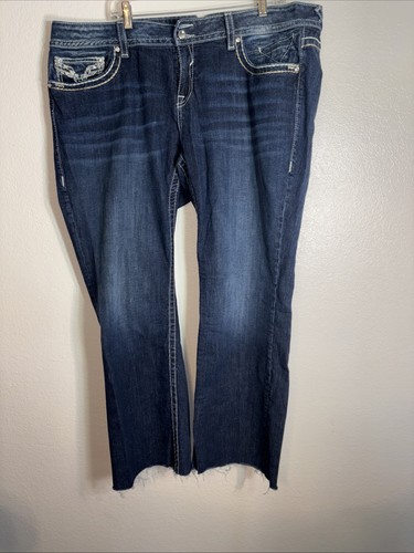 Vigoss Women's Jeans Size 24 "The Chelsea" Capri Boot Cut Trimmed Length Crop - Picture 16 of 17