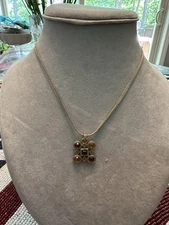 NAPIER 16/2”” GOLD-PLATED & RHINESTONE PENDANT NECKLACE - Costume Jewelry