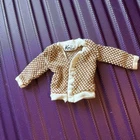 Vintage *Barbie* for 60's Ken~ Brown Cardigan Sweater "Fraternity Meeting" Japan
